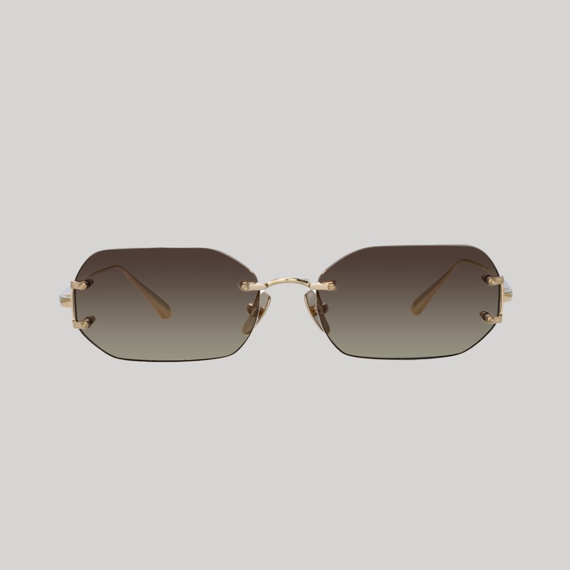 Magali Sunglasses in Light Gold and Mocha