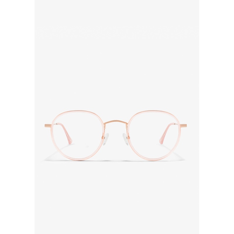 Walker Round Blue Block / Rose Gold