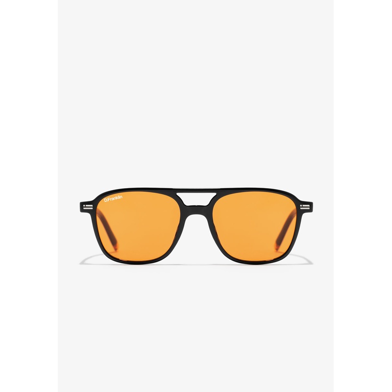 Jackson Square Shiny Black / Orange