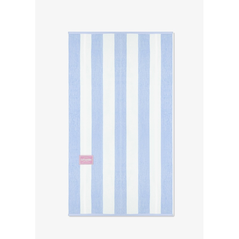 Old Money Jacquard Velour Beach Towel Blue