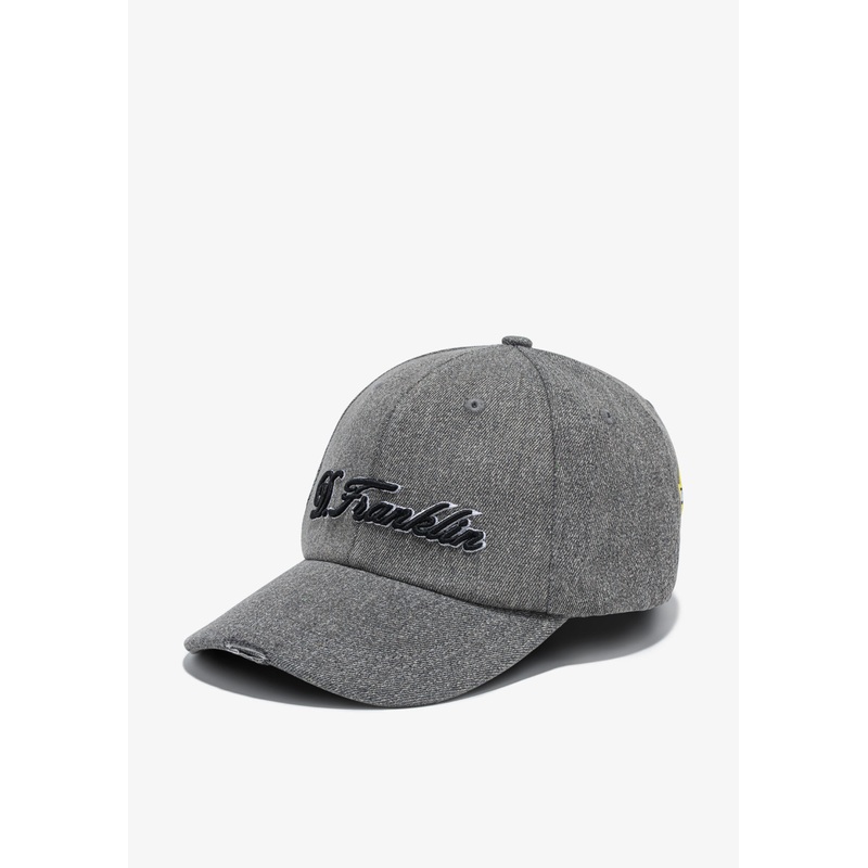 Logo Denim Cap Black