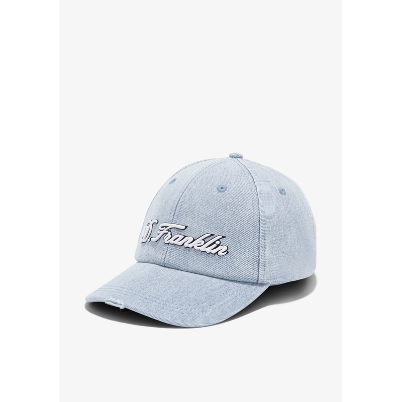 Logo Denim Cap Blue