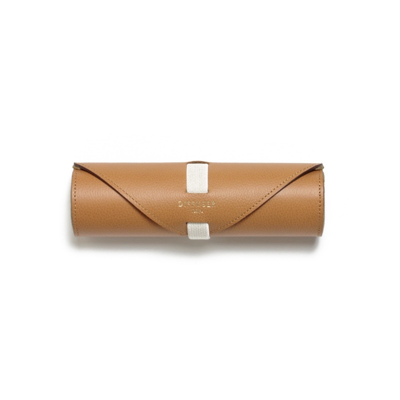Diffuser Tokyo – Shrink Leather Roll Case – Camel & Beige