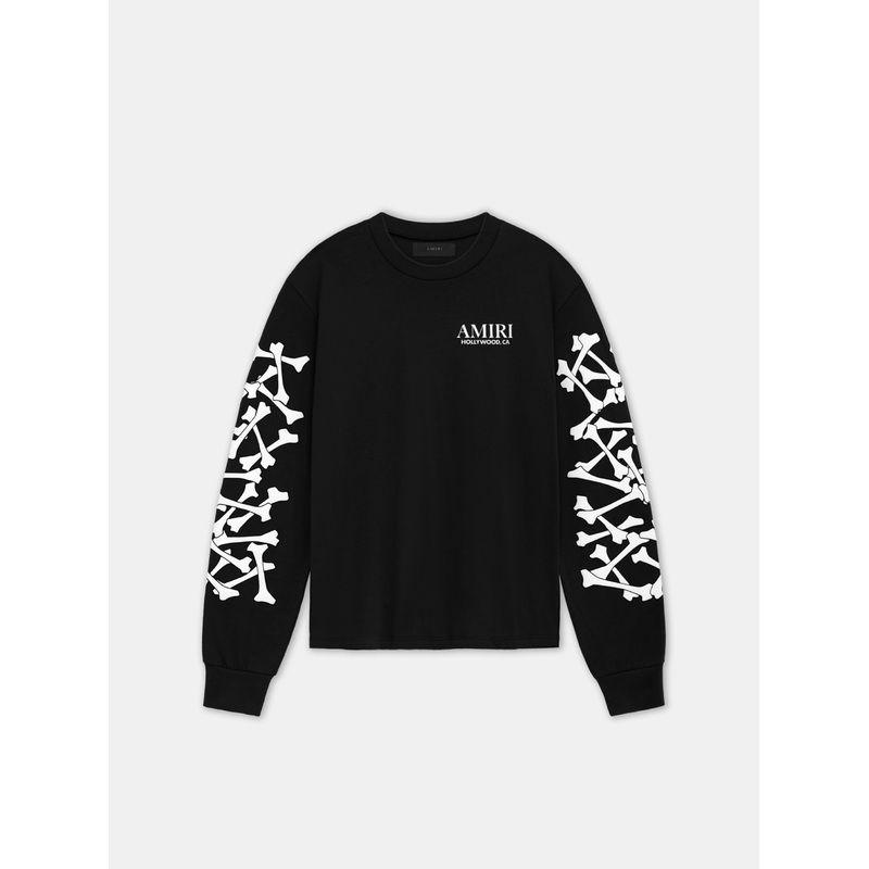 BONES STACKED LONG SLEEVE TEE – Black