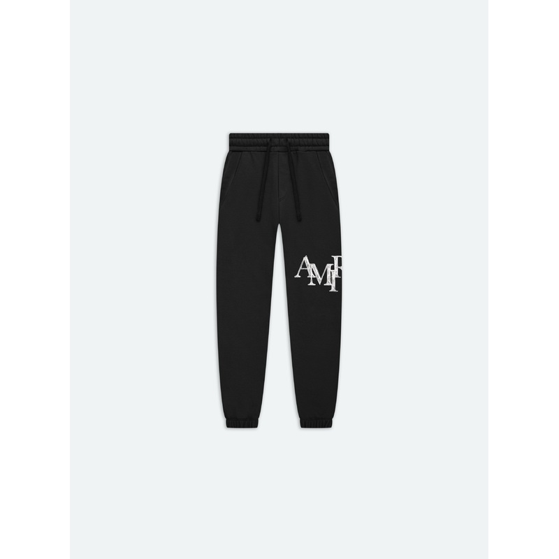 KIDS –  STAGGERED SCRIBBLE SWEATPANT – Black