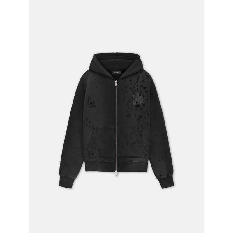 MA LOGO SHOTGUN ZIP HOODIE – Faded Black