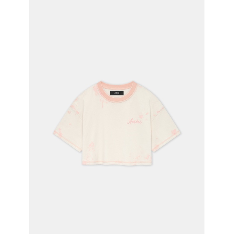 WOMEN – WOMEN’S  SCRIPT CROPPED TEE – Malibu Peach