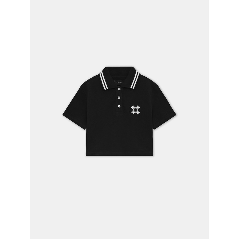 WOMEN – WOMEN’S MA QUAD CROPPED POLO – Black