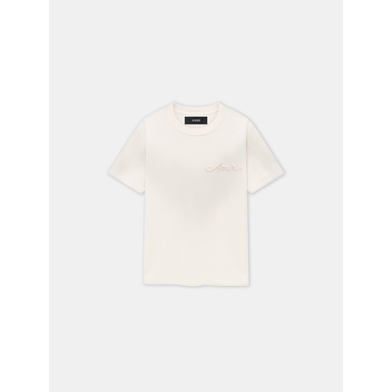 WOMEN – WOMEN’S BLEACH BANDANA PATCH TEE – Alabaster