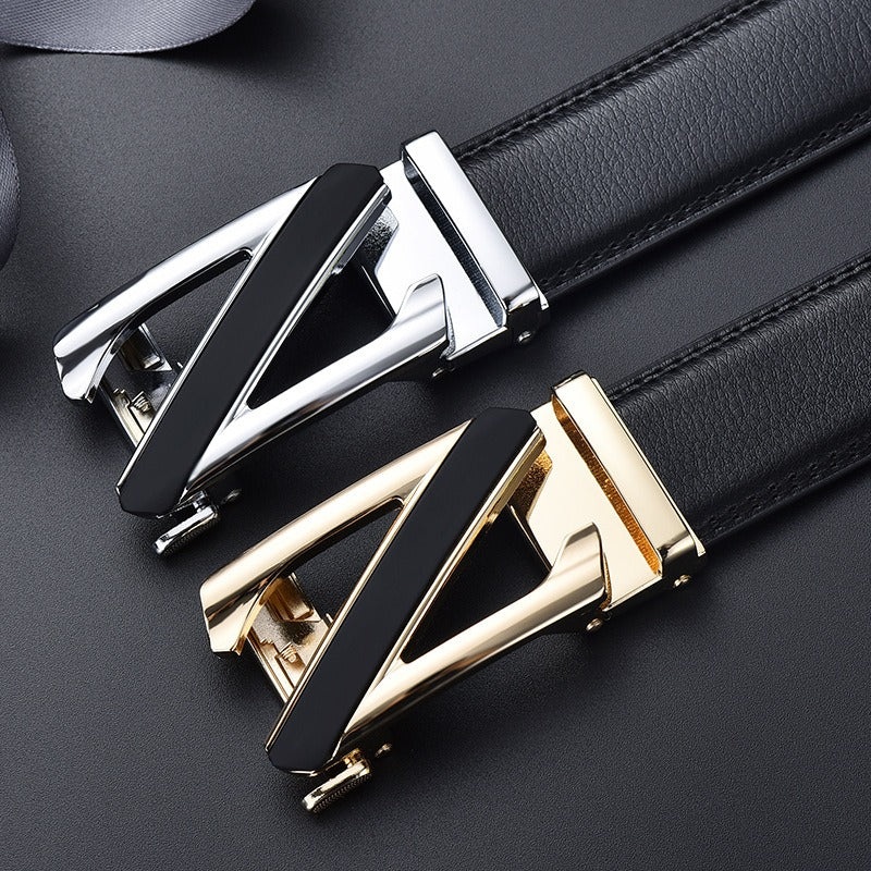 Casual Z Letter Design Automatic Buckle High Quality Belts For Men’s-