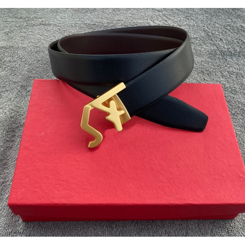 Classic SF Letter Leather Strap Belt For Men’s-