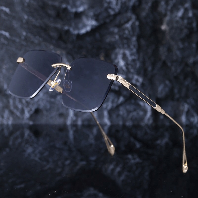 Designer Rimless Fashion Sunglasses For Unisex-