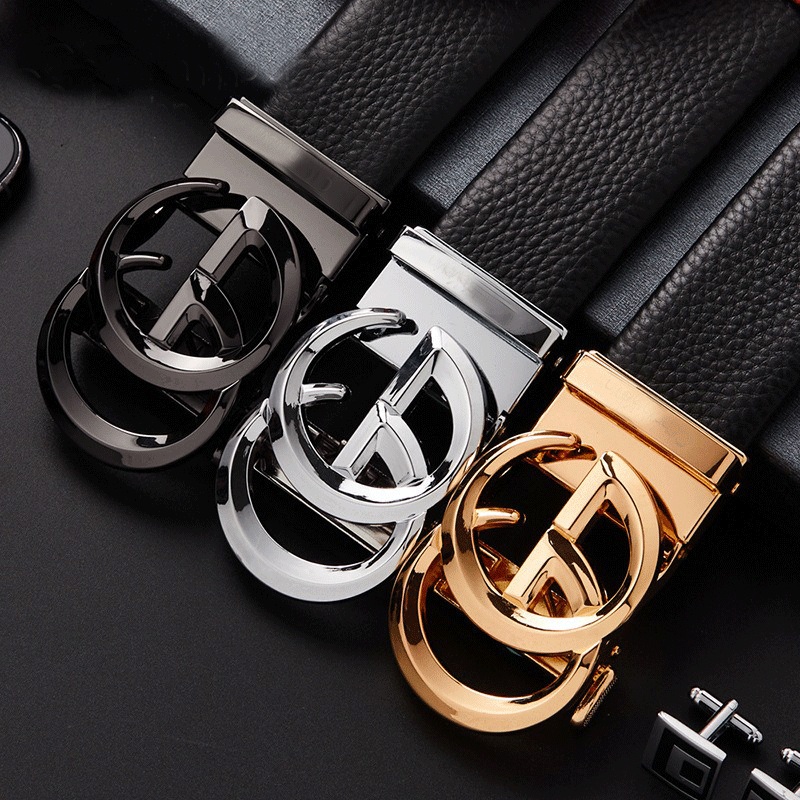 Luxury Brand Designer Belt With G-type Metal Automatic Buckle For Men’s-