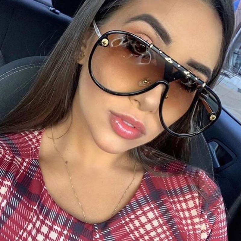 Stylish Vintage Big Sheild Sunglasses For Men And Women-