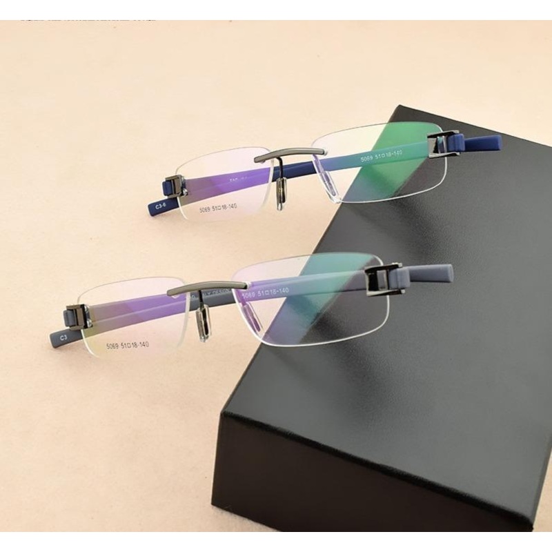 2020 Brand Rimless Vintage eyeglasses frame For Men And Women-