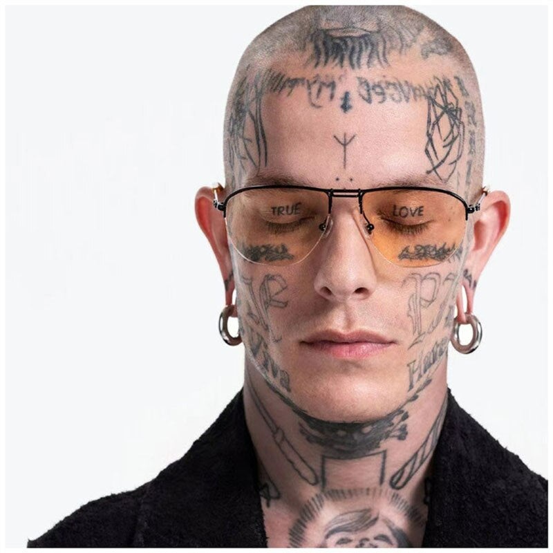 Anti Blue Light Half  Square Frame Eyeglasses For Men And Women-