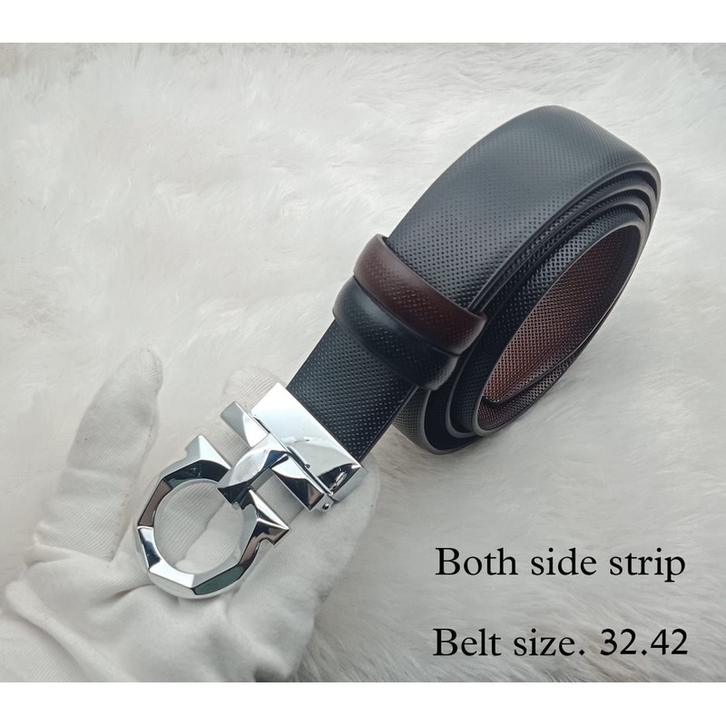 Casual Designer Metal Buckle Reversible Strap Belt For Man –