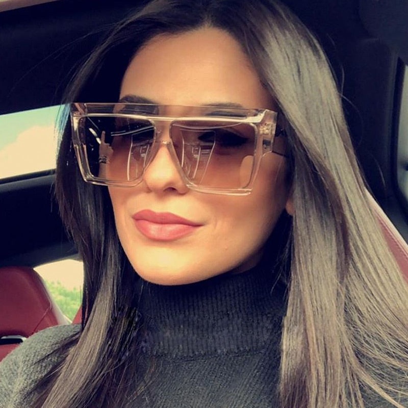 Classic Oversized Vintage Square Sunglasses For Men And Women-