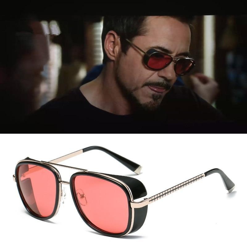 Iron Man 3 TONY stark Sunglasses Men Rossi Coating retro Vintage-