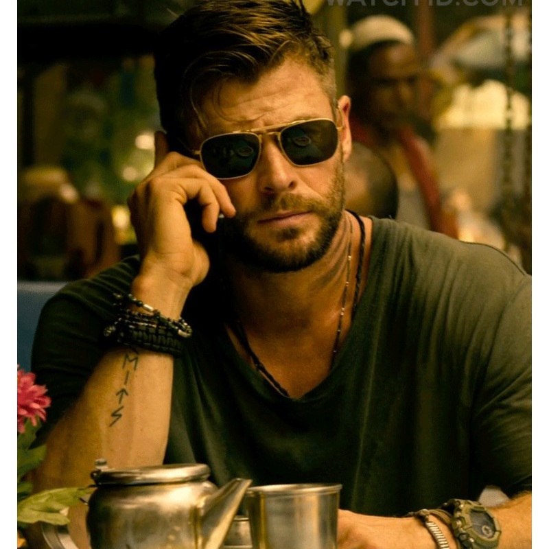 Chris Hemsworth Extraction Movie Square Sunglasses For Men-
