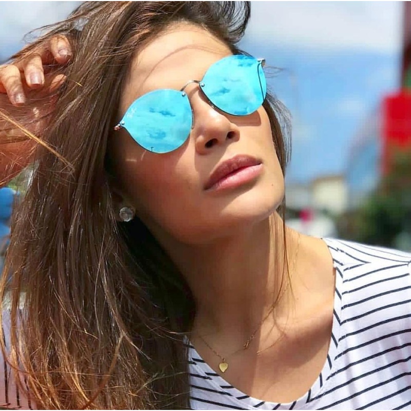 2020 New Driving Mirrors vintage Sunglasses For Women With Reflective Flate Lens-