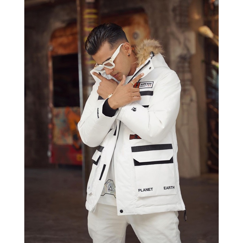 Trendy Celebrity Square White Sunglasses For Man-