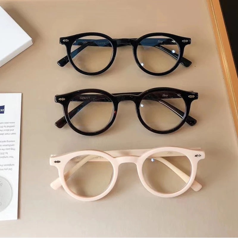 2020 Gentle Acetate Glasses Men Women Vintage Round Eyeglasses-