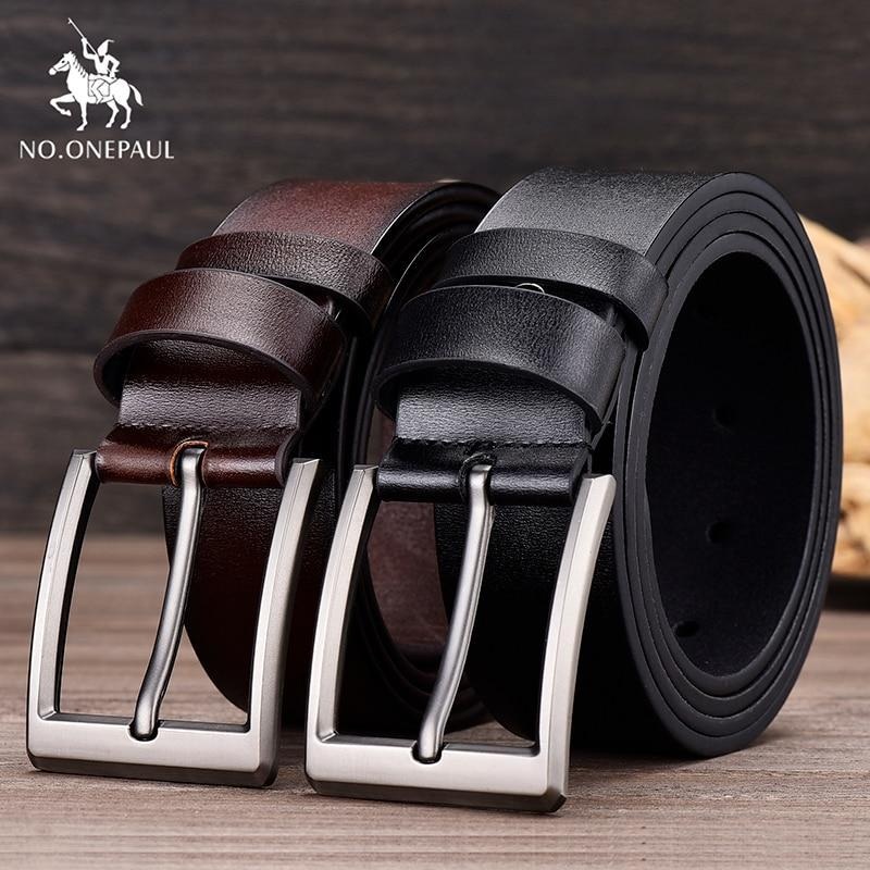 Premium Quality Pin Buckle Genuine Leather Belt For Men in Color Variant-
