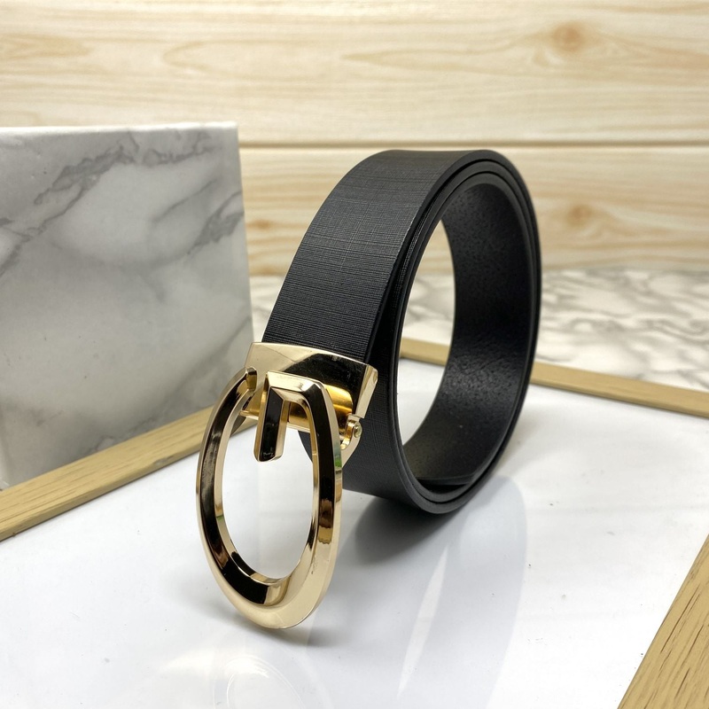 Classic G-Pattern Formal and Casual Leather Strap Belt –