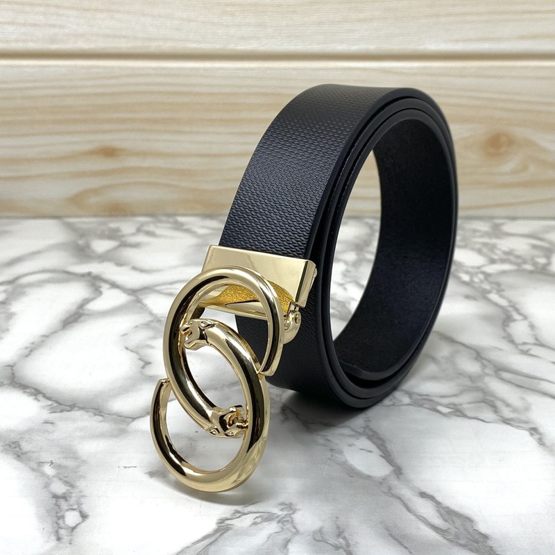 Classic Jaguar Design Leather Strap Belt-